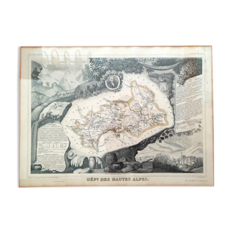 Carte du département des Hautes-Alpes - Gravé par Schmit, d'après Levasseur - Imprimerie Lemercier -