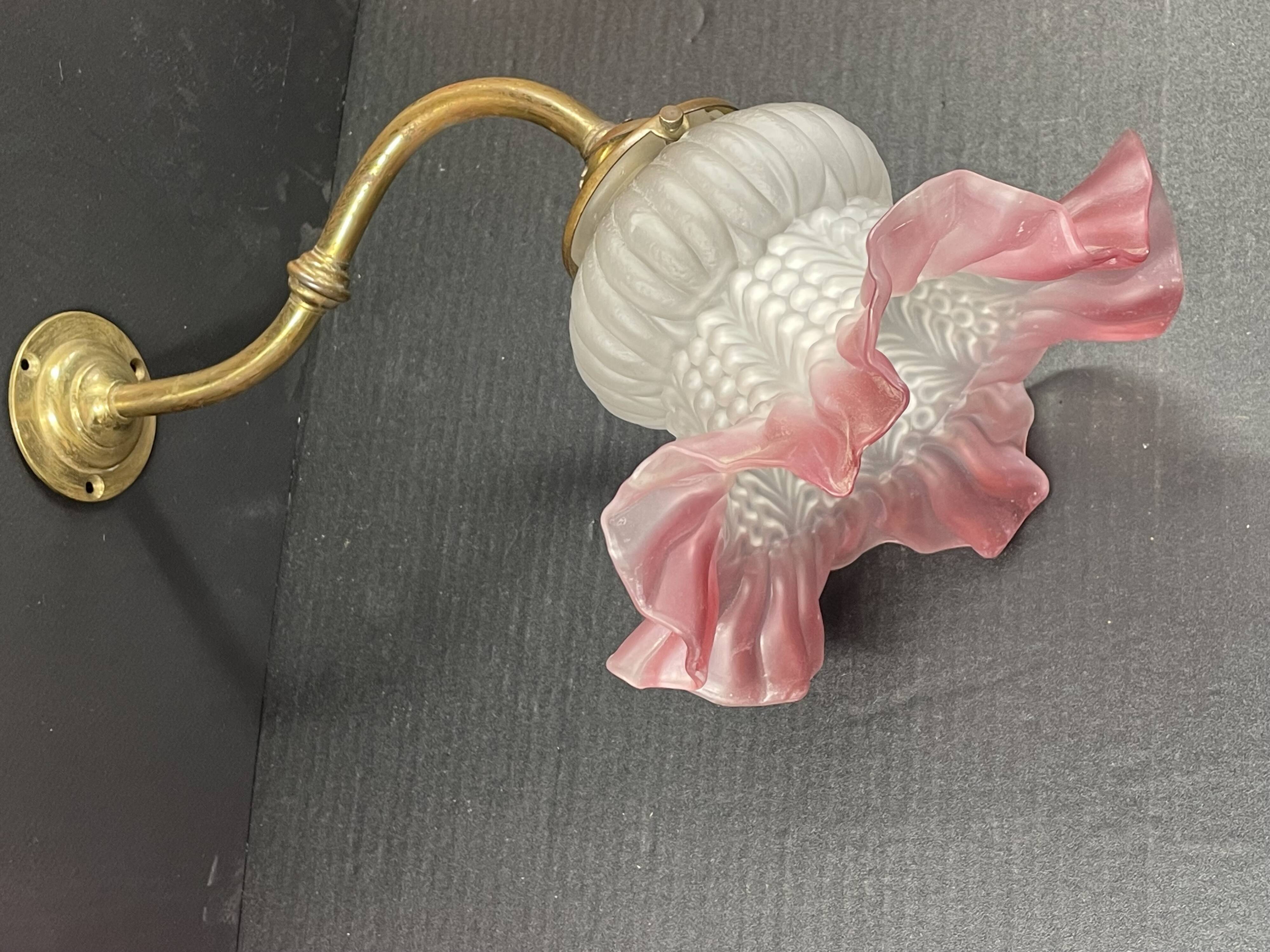 swan neck and tulip wall light circa 1940