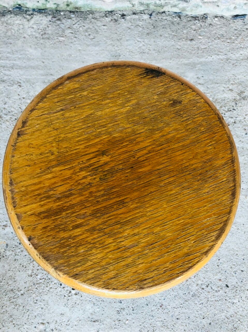 Vintage wood and metal stool circa 60's