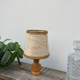 Bedside lamp in wood and wool 1970