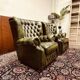 Set Springvale Chesterfield Woburn 1-seater sofa antique green