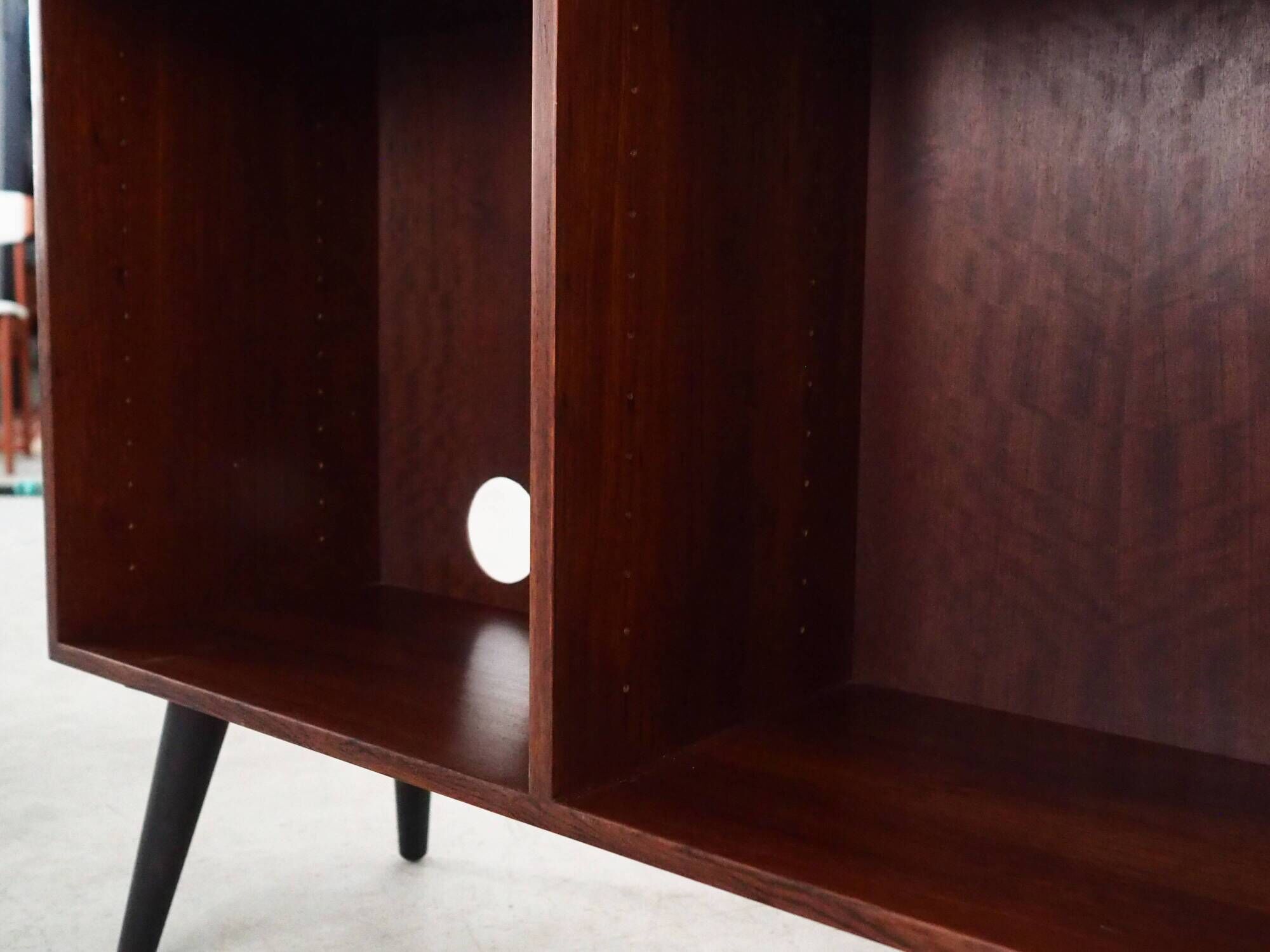 Mahogany bookcase, Danish design, 1970s, manufacturer: Bramin