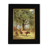 Tableau italien signé paysage