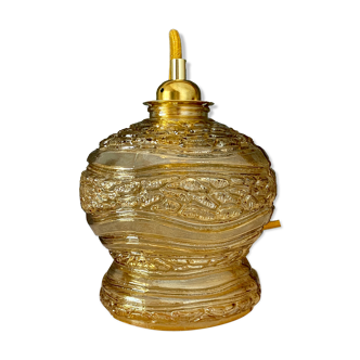 Vintage amber glass globe player