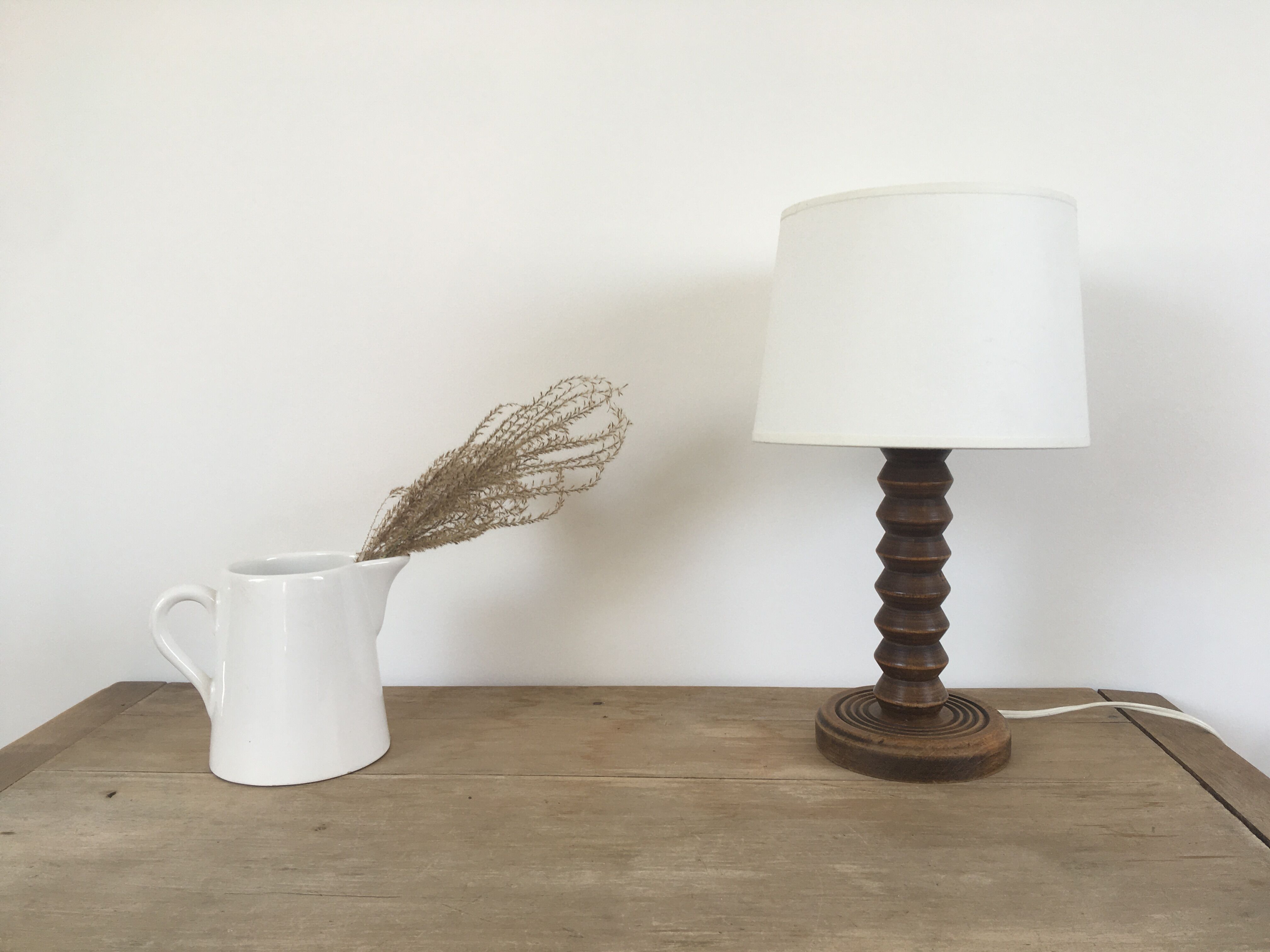 Solid wood lamp foot "zigzag" 40s-50s