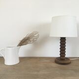 Solid wood lamp foot "zigzag" 40s-50s