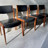 4 scandinavian teak chairs