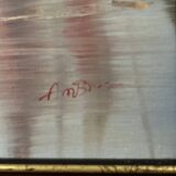 Painting: oil on canvas - lake landscape