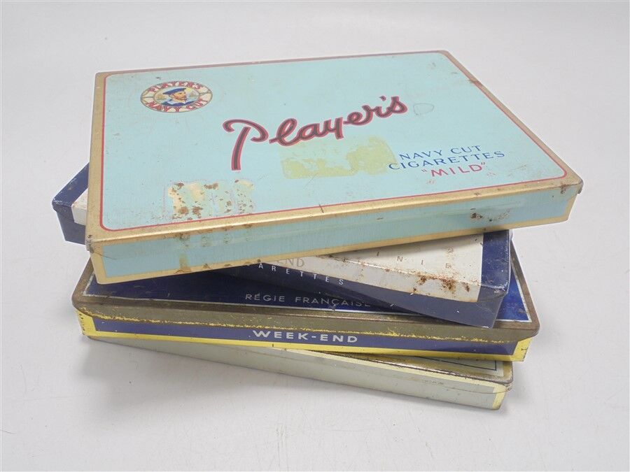 Set of 4 old cigarette boxes