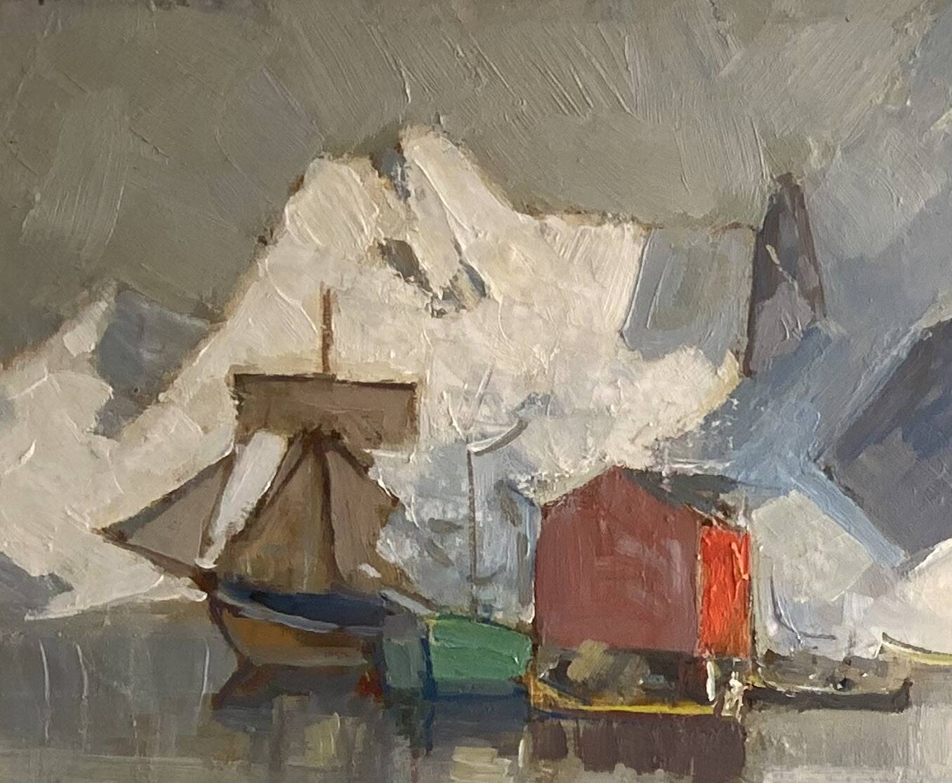 Impressionism Original Oil on Canvas Nordic Scene signed Knut Norman 1896-1977