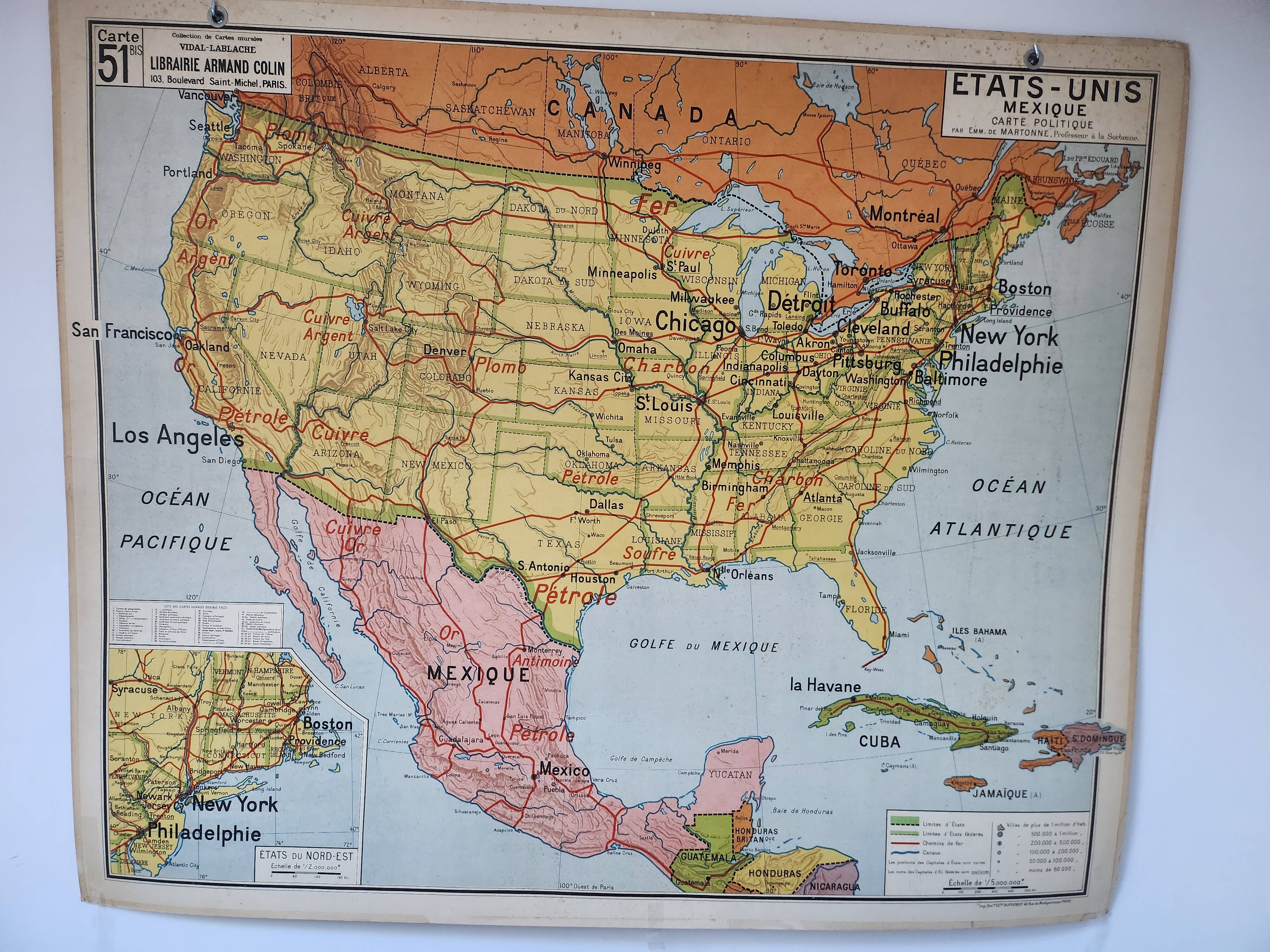 School map vidal lablache n 51