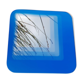 Blue vintage style mirror