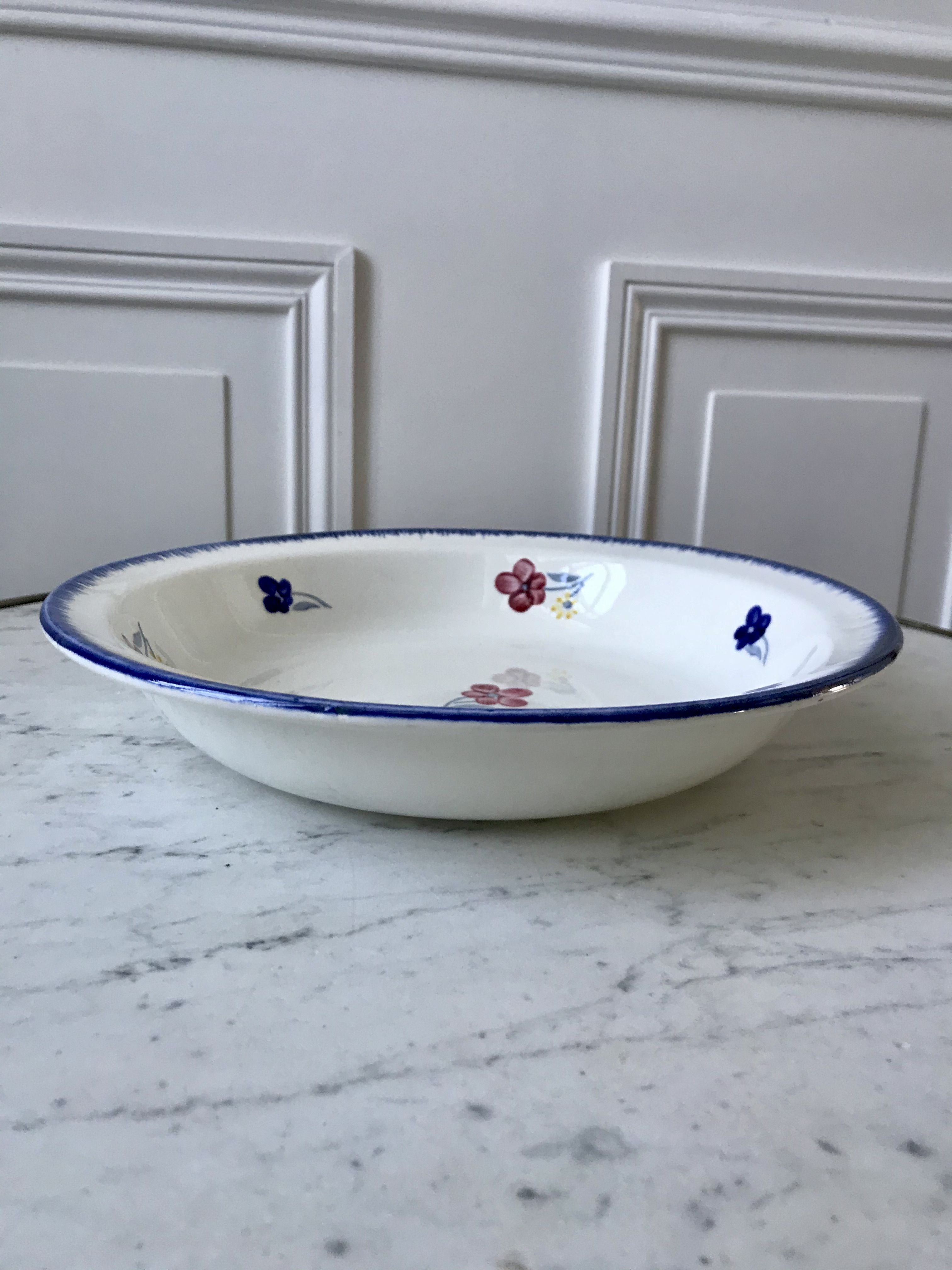 Hollow dish digoin sarreguemines model "mary-lou" years 30-40