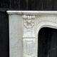 Louis XV style fireplace in white Carrara marble, circa 1880