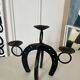 Chandelier brutaliste en fer Art populaire