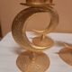 Set of 3 golden candlesticks created by Édouard Rambaud