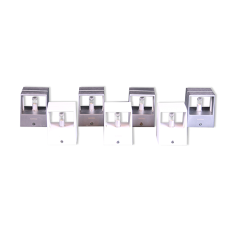 Modern Minimalist Metal Square Sconces by Philips - Set of 7