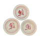 Set of 3 plates Digoin Sarreguemines