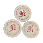 Set of 3 plates Digoin Sarreguemines