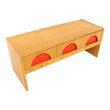 Commode basse scandinave en pin, Suède, 1960