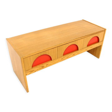 Scandinavian pine bass chest of drawers, Sweden, 1960