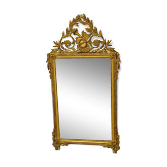 Miroir en bois doré style Louis XVI