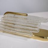 Brass and Ice Glass Wall Lamps by Carl Fagerlund for JBS, Set of 2, 1970s