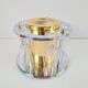 Brass Champagne Cooler with Glass Holder and Crystal flutes by Hans Turnwald for Freddotherm, Germany, 1960s, Set of 7