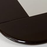 1980s vintage black square mirror