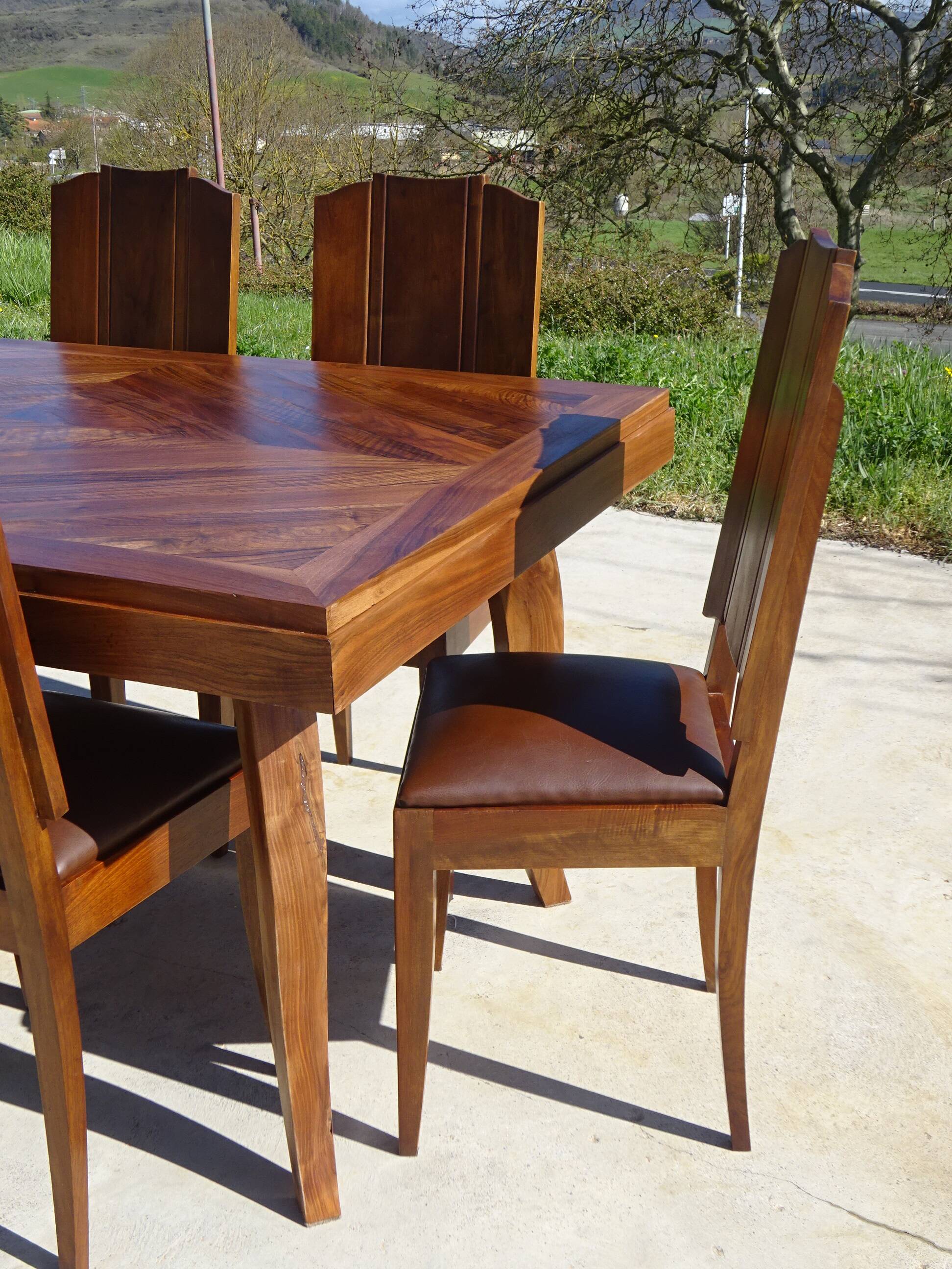 Walnut dining table, 1950