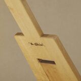 Africanist chair by Alain Gaubert in solid oak Circa 1980