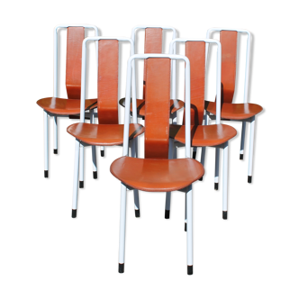 A. Castiglioni Irma serie of 6 chairs for Zanotta