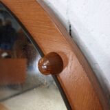 Vintage round wooden mirror mdk