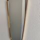 Vintage 1960 asymmetrical mirror in freeform, gold and red - 71 x 3