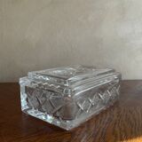 Cigarette box with crystal ashtray lid