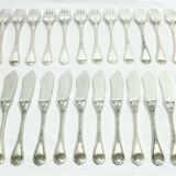 Christofle – 12-piece silver-plated fish cutlery set