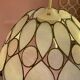 Suspension fleur en nacre et laiton vintage