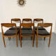 Lot of 6 chairs model 71 Scandinavian design Niels Otto Møller teak an60