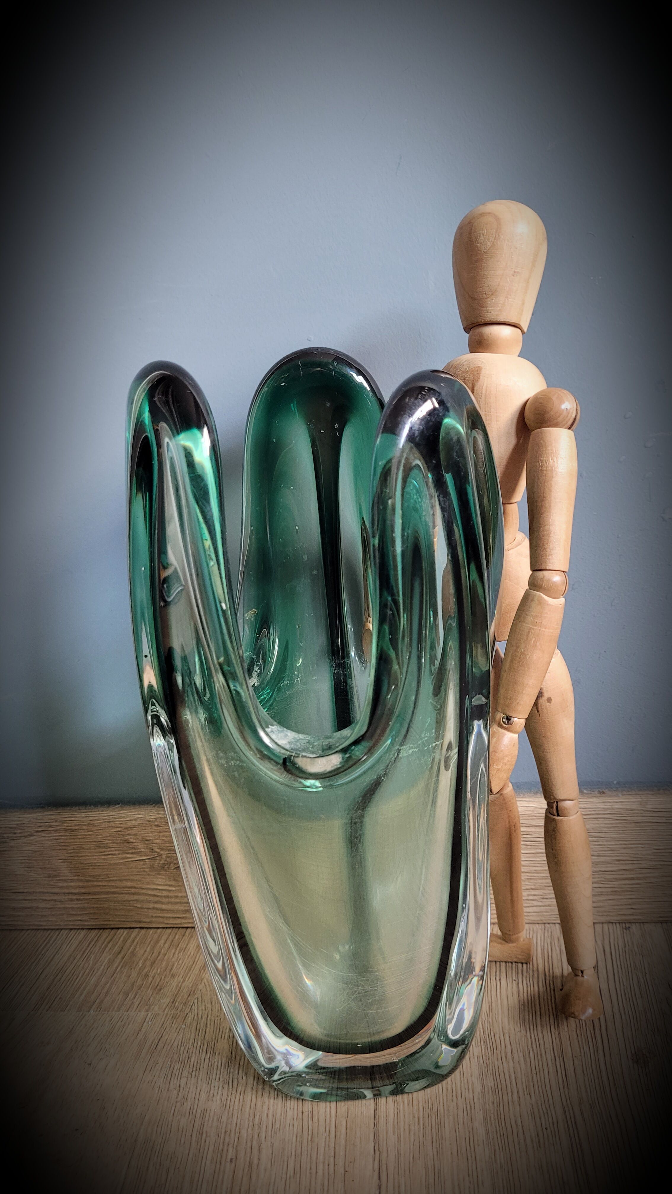 Green Murano vase