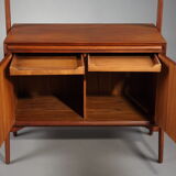 Modular bookcase coffered teak, Danish labour