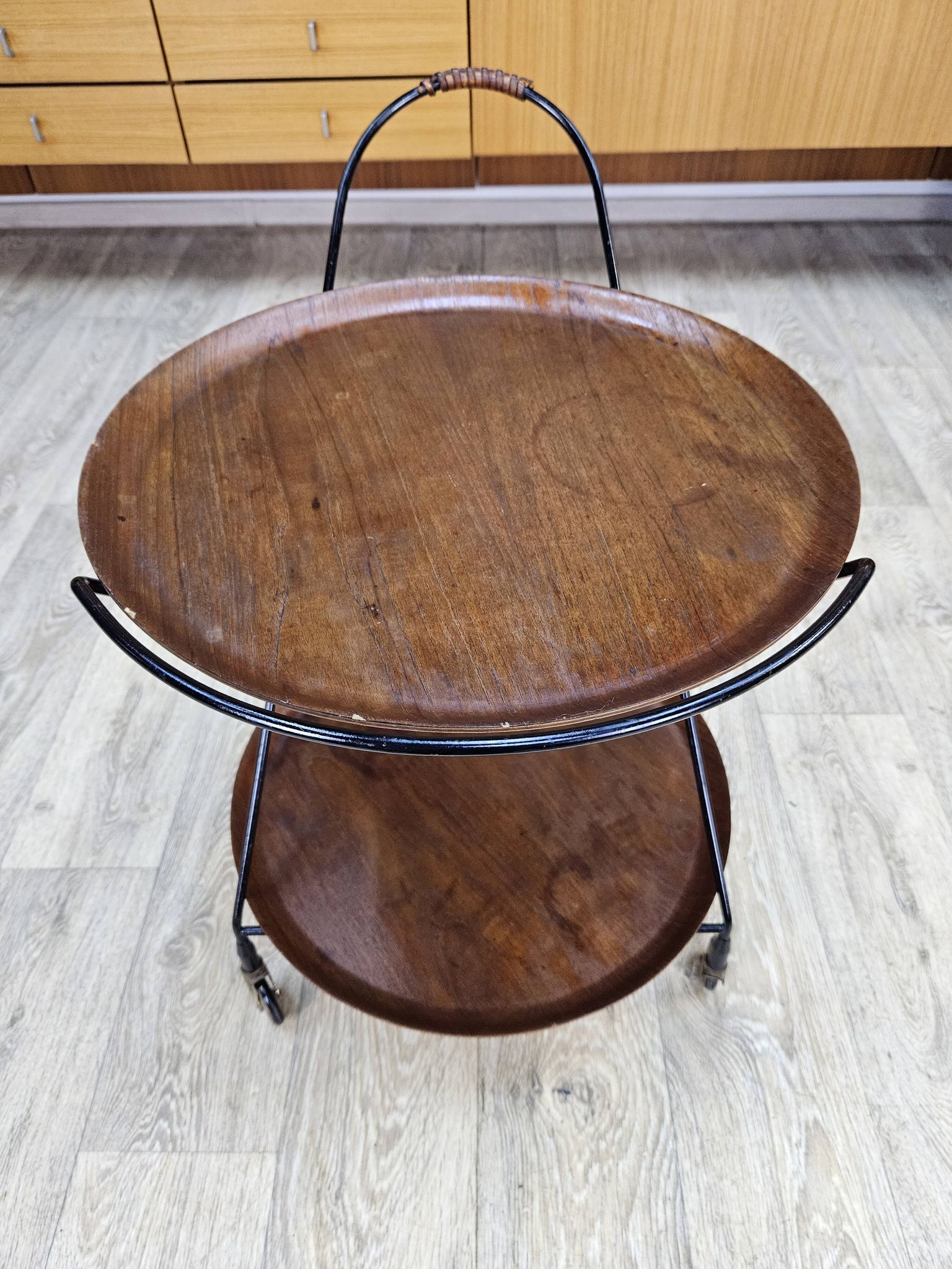 Bar cart, åry fanérprodukter, nybro, teak, sweden, 1960s