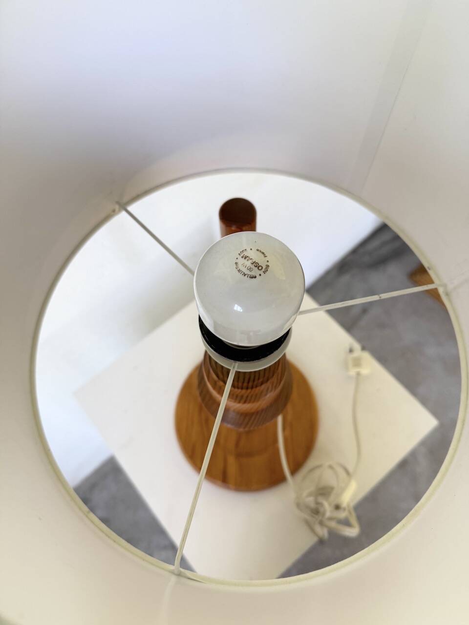 Ikea pine table lamp 1980