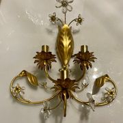 Gilded murano glass sconce