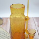 Champagne decanter/Champagne soup in blown glass