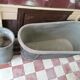 old bathtub with its stove