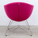 Fauteuil Profim Sorriso 10V en tissu rose et métal chromé