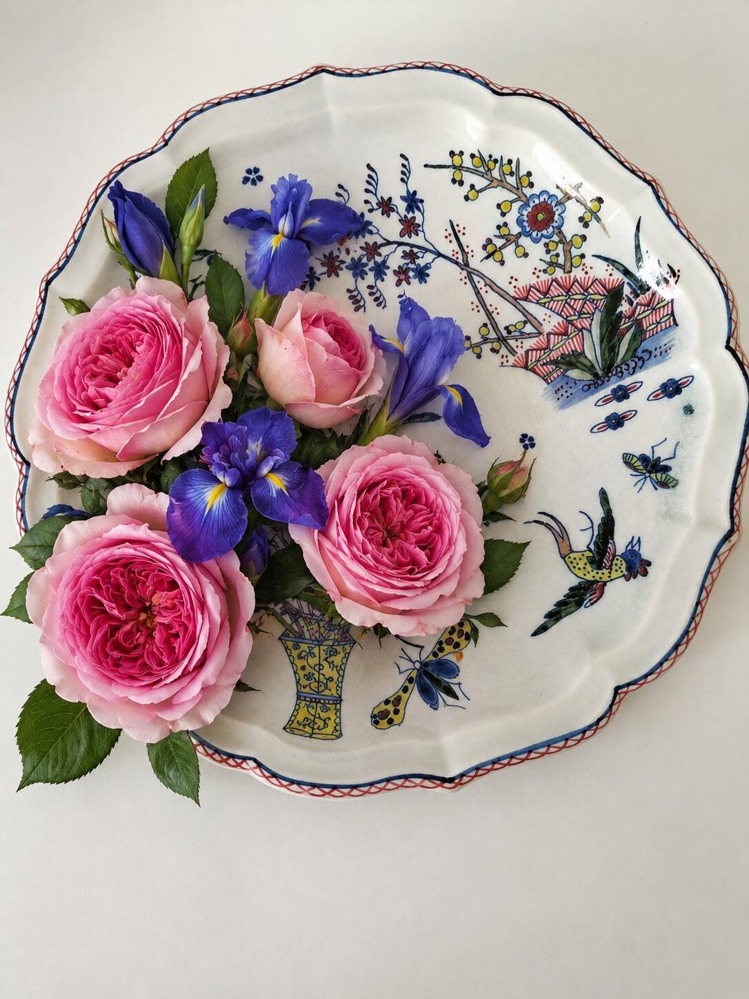 Desvres faience plate – Decoration on both sides – Circa 1890-1910