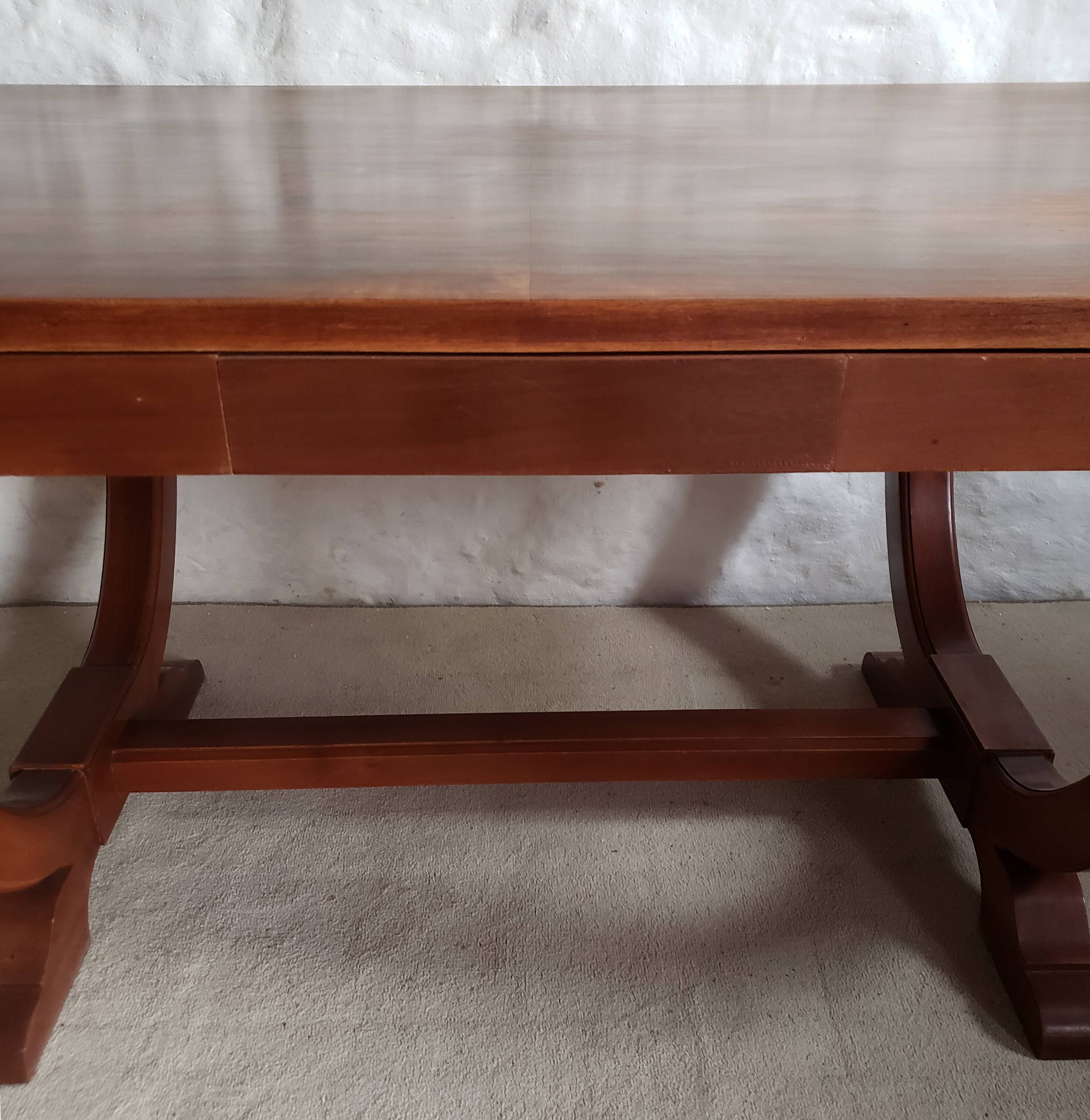 Walnut art-deco table