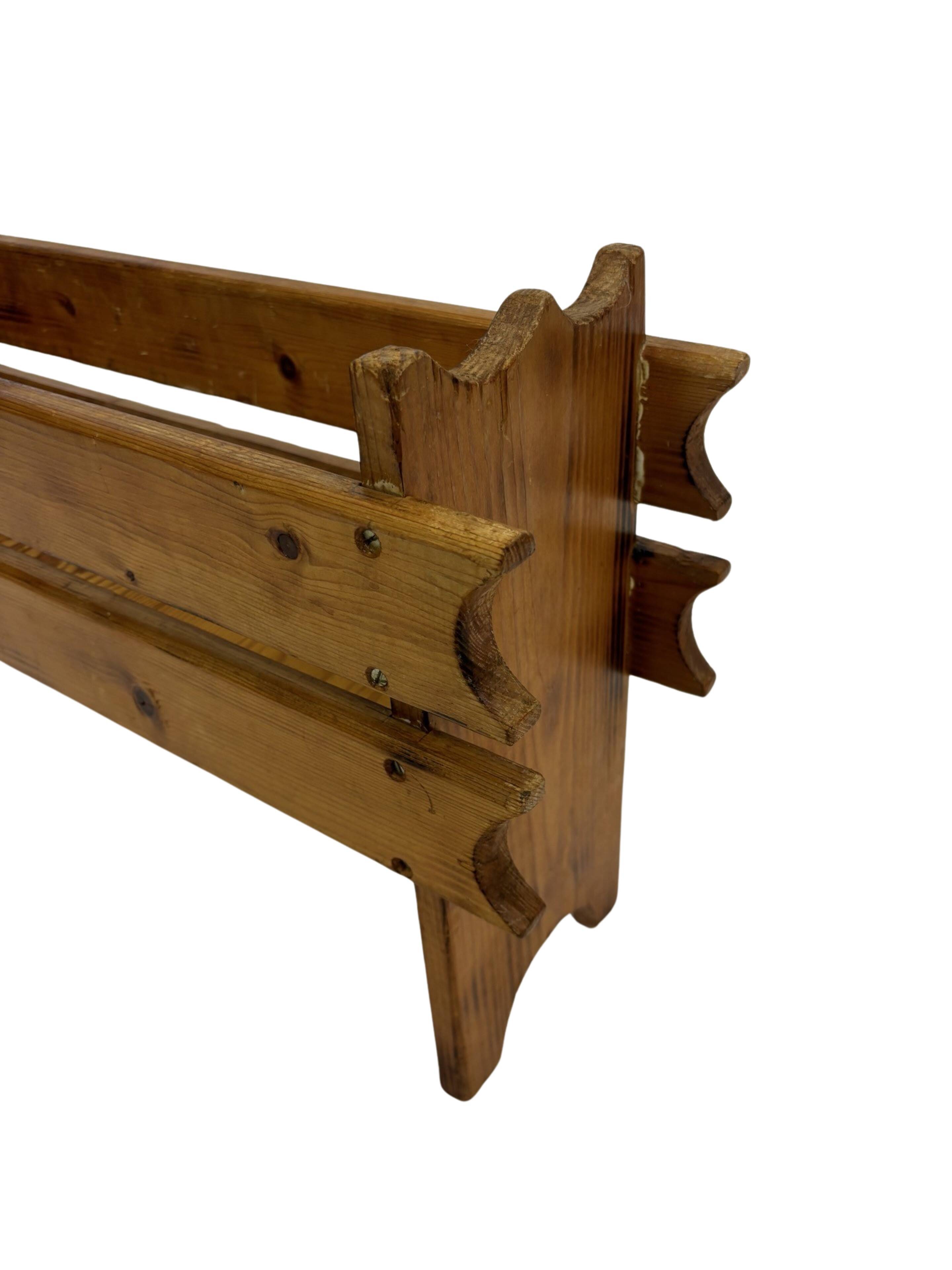 Vintage brutalist planter plant box sixties design wood