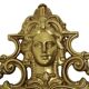 Miroir en laiton français à crête dorée style baroque Louis XV des années 1950
